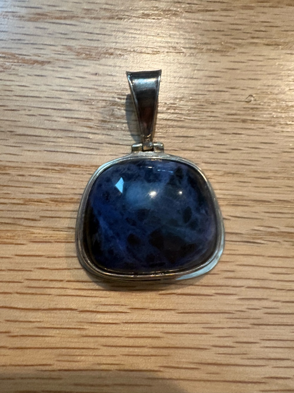 Blue Sodalite Sterling Silver Pendant